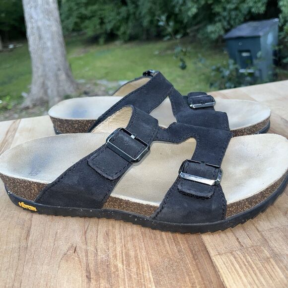 Dansko Womens DAYNA Black Suede Slide Sandals Sz US 10 / EU 41 main image 3
